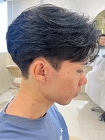 ニコ トウキョウ ヨコハマ(nico) メンズセンターパートウルフセンターパートニュアンスパーマ襟足