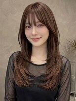 オリンテ バイ レシッド 表参道(orente by rcid)&nbsp;髪質改善ハッシュカット顔周りミディアムレイヤーカットべージュ