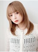 イメチェン/ホワイトブロンド/外ハネボブ/美髪/仙台