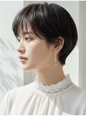 大人可愛い30代40代50代小顔マッシュショート丸みショート