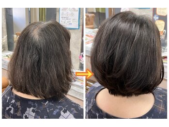 Hair salon 凛の写真/艶で魅せる大人グレイカラーで上品な印象へ！染めるたびにツヤ髪へ整えるサロン