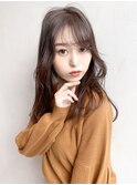 ワンカールミディアム_ローライトスリークボブ厚めバング_37106