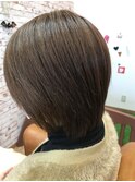 白髪ぼかしおしゃれショートボブ