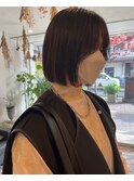 韓国風切りっぱなしボブ