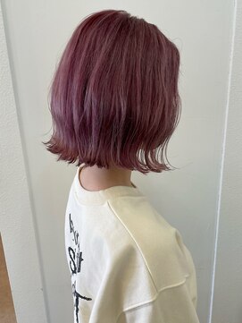 パル バイ ラベスト(Pal by lovest) ブリーチカラー＊ピンクパープル×切りっぱなし