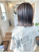 バレイヤージュ:シルバー系
