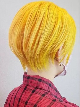 フルショウ 栄店(FURUSHO) メンズライクマッシュショートボブケアブリーチビビットイエロー