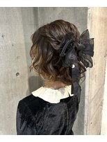 エイミー 伏見店(aemii)&nbsp;ボブでも可愛くハーフアップ！