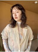 小顔前髪顔周りレイヤー× くるくるパーマ