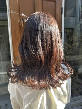 凪 チョコレートブラウン　ロングウェーブ