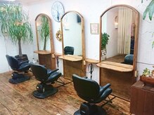 ブラウン ブラウンの雰囲気（店内は真っ白な壁と観葉植物に囲まれた、落ち着きのある空間。）