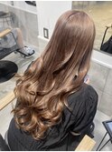 艶髪ベージュカラー/艶カラー/大倉山美容室