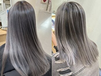 ヘアーバイフォーク 琴似店(Hair by VORK)の写真/《白髪/札幌/琴似》ナチュラル白髪染め◇白髪を活かす“白髪ぼかしハイライト”で若見え＊【車OK/駅チカ】