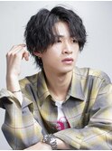 ツイスパウルフハーフアップスタイル