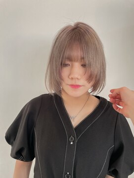 サクラ オモテサンドウ(SAKURA) グレージュ×フェイスレイヤーボブ◎表参道