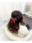 おはなハーフアップ♪