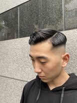 レンゲン(LENGEN)&nbsp;束感刈り上げビジネス七三ツーブロックアップバングwgdm