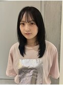 【YOKE】ミディアムレイヤーハッシュカットシャギー顔周りカット