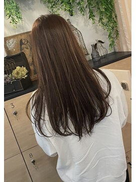 ココロヘアー ウィル 半田山店(Cocolo hair Will) ハイライトで立体感◎透明感ブラウンロング