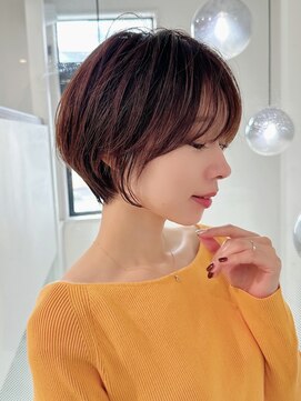 ロンドエニカ 大宮(Lond enika) 黒髪カタログ/ショート/オリーブグレー/小顔に見せるヘア/大宮