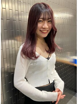 ボアップ 難波店(boappu) #プルエクステ#エクステ#レッドカラー#カシスカラー