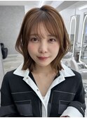 ボブディオリーブベージュ髪質改善縮毛矯正フェイスレイヤー