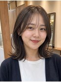 流しバングサイドバング小顔前髪カット顔周りカット韓国