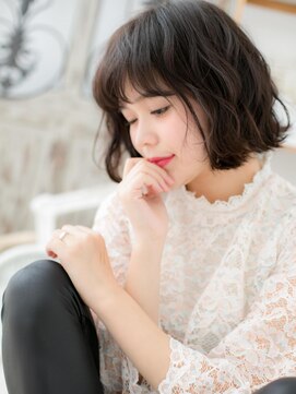 モッズヘア 越谷(mod's hair) *mod's越谷*カジュアル＆フェミニン…くせ毛風大人ボブa