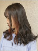 オレンジインナーカラー(^^)