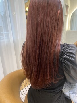 ロンドプランタン 恵比寿(Lond Printemps) ローズレッドカラー　ロングヘア