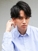 アフロート ディル(AFLOAT D'L)&nbsp;アップバングモテる流行イケメン黒髪モテ髪ツーブロックビジネス