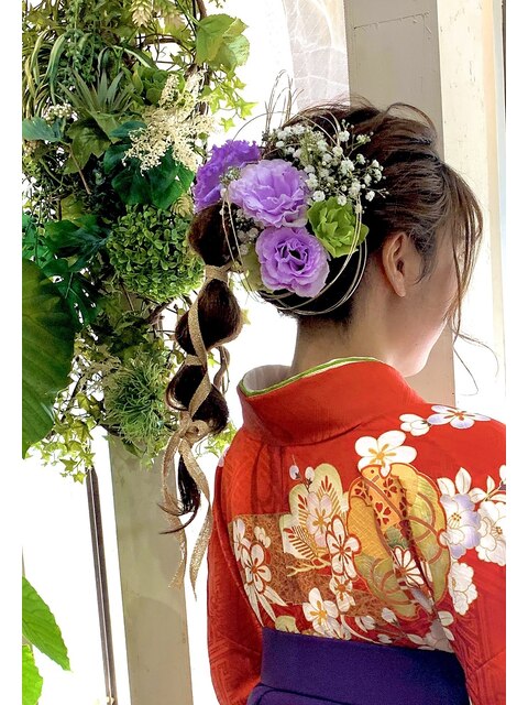 【コトノハ】かわいい着物ヘア 成人式 卒業式 振袖 袴ヘアー 2