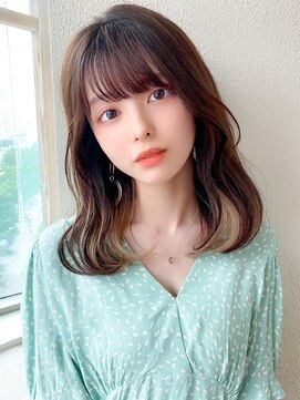 ラルユー 金山(LallYou) 前髪パーマ/ラベンダーカラー/イヤリングカラー/イメチェン