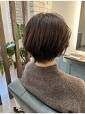 くせ毛を活かしたショートカット/脱縮毛矯正/脱白髪染め
