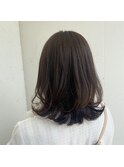 くびれレイヤーカット×柔らかグレージュカラー