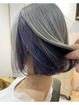 アクト(ACT) シルバー×ラベンダーインナーカラー　ハイトーンカラー