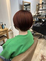 ジーニー(GeeNY)&nbsp;王道ショートボブとオレンジヘアカラー