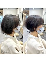 ロンドプロフィール 浦和(Lond profil)&nbsp;Lond.海気　癖を活かしたショート　Before After
