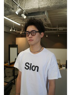 スレイ 西宮(SLAY) 波巻きハイライトアップバングツーブロックマッシュ