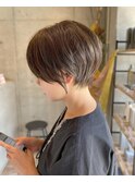 ショートボブ×アッシュカラー