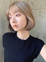 ローブ アオヤマ(LOAVE AOYAMA)&nbsp;馴染むハイトーンで抜け感ボブ/タンバルモリ　20代30代