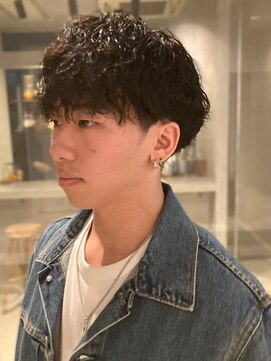 メンズサロン ブロック(Men's Salon bloc) マッシュ　ツーブロック　ダークアッシュ　ツイスパ　清潔感