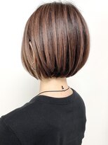 モリオフロムロンドン 原宿本店(morio from London) 【morio原宿】大人　ミニボブ　ハイライトカラー ピンクブラウン