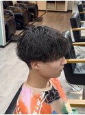 波巻きパーマ