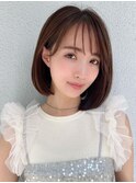 ミディアムウルフ/ひし形シルエット/ひし形ボブ/ワンカールボブ