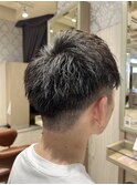 ツーブロック×ソフトモヒカン◎清潔感ショートナチュラルカラー