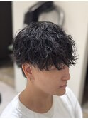 シャドーパーマ波巻きパーマルーズパーマ大阪パーマ