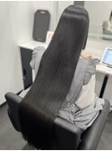 ロングヘアー縮毛矯正髪質改善　赤坂見附