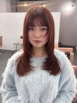 ツイ 新潟駅南けやき通り(tui)&nbsp;顔まわりレイヤー/ロングレイヤー/オレンジカラー/暖色カラー