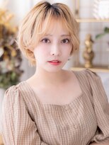 カバーヘア ブリス 北浦和(COVER HAIR bliss)&nbsp;韓国風金髪ハイトーンカラー小顔ドライパーマh4北浦和10代20代